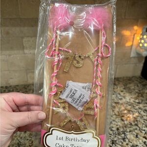 Mud Pie Cake Topper, 1st Birthday, NWT